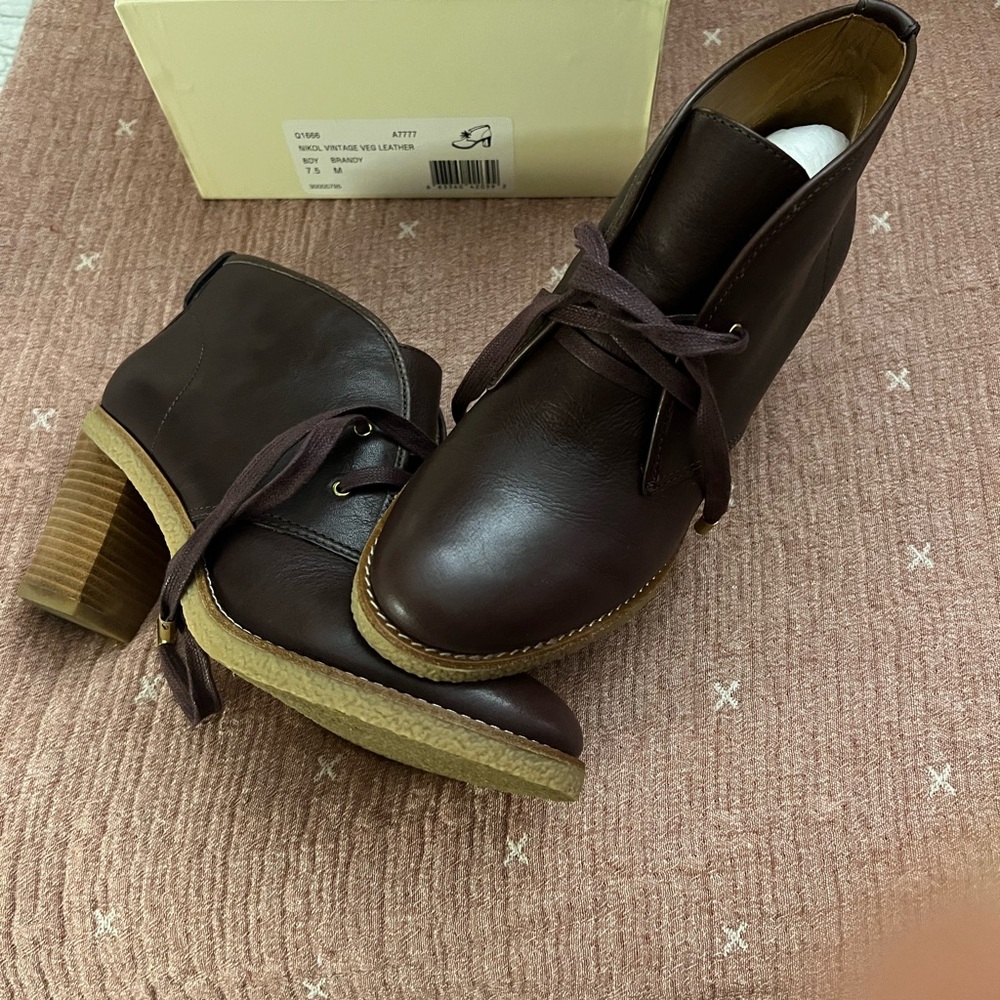 Coach Women's Burgundy Ankle Booties - Picture 7 of 9